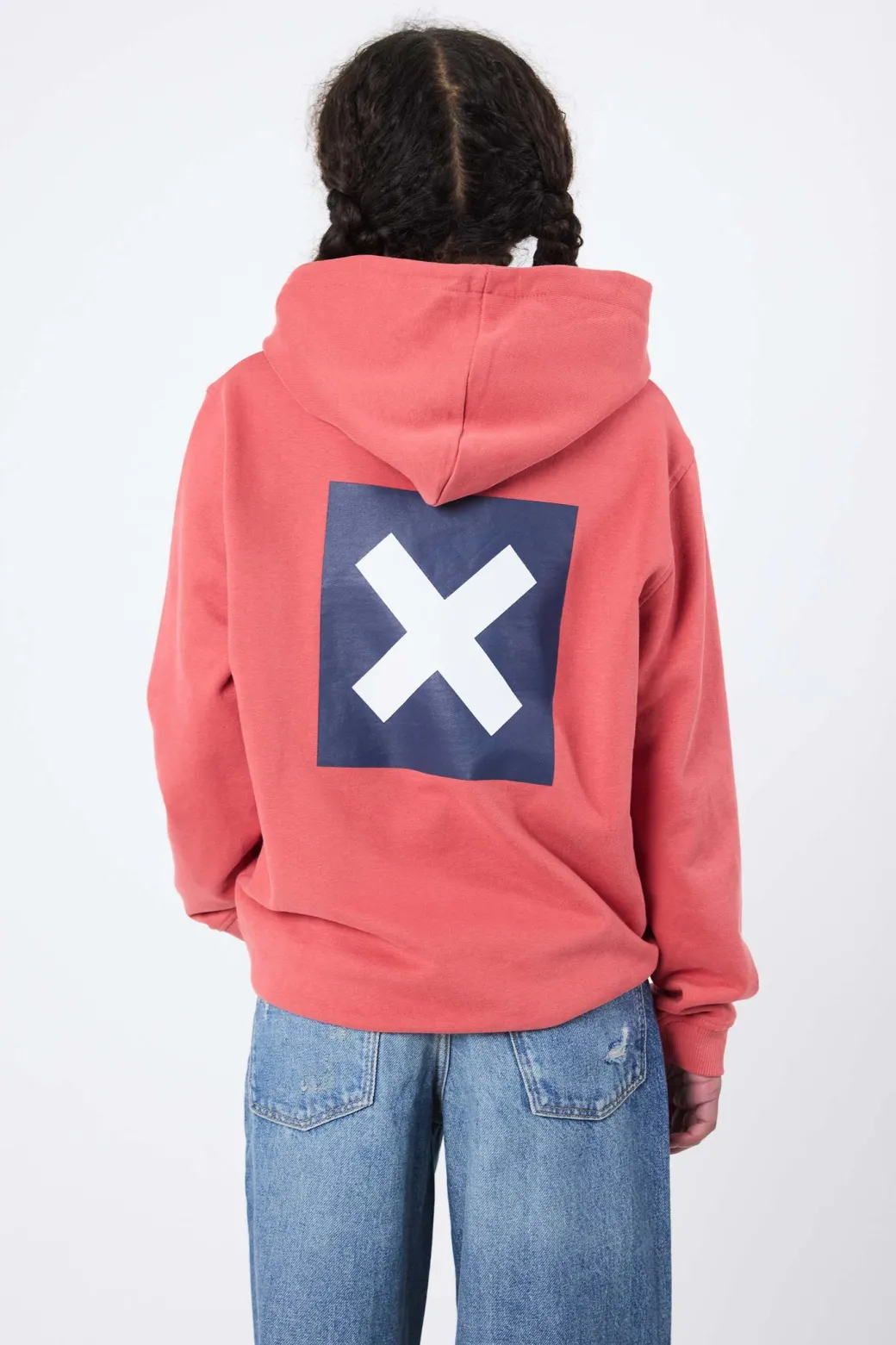 SUDADERA CON CAPUCHA KIDS NATURE ROJA