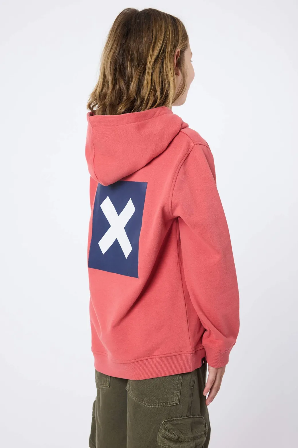 SUDADERA CON CAPUCHA KIDS NATURE ROJA