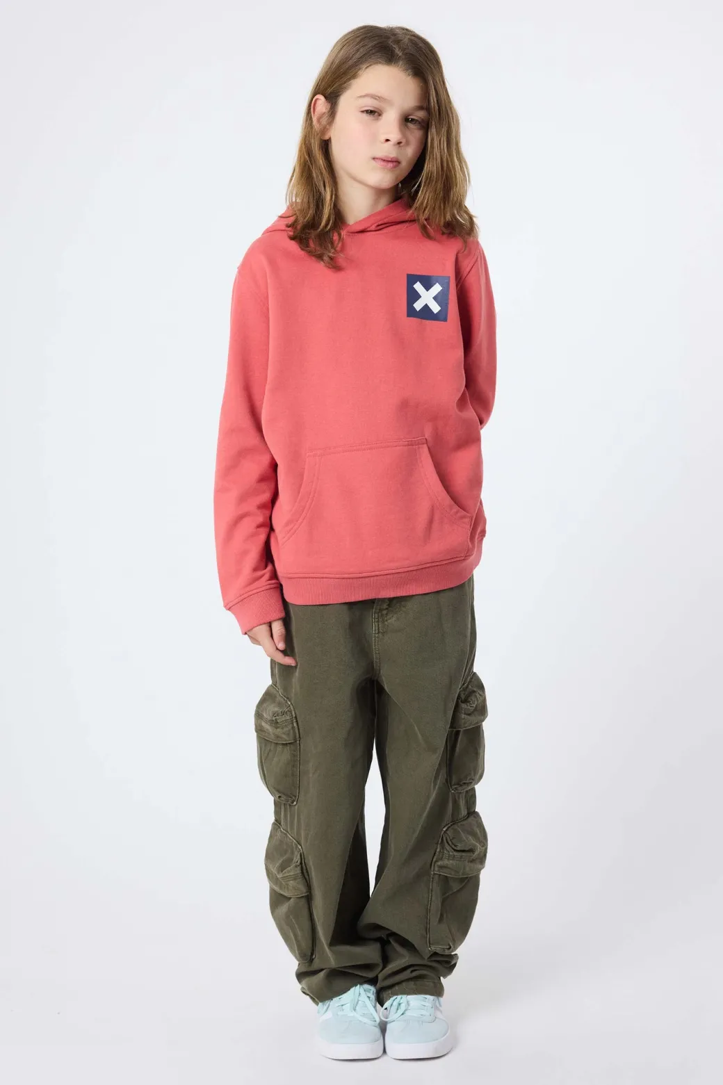 SUDADERA CON CAPUCHA KIDS NATURE ROJA
