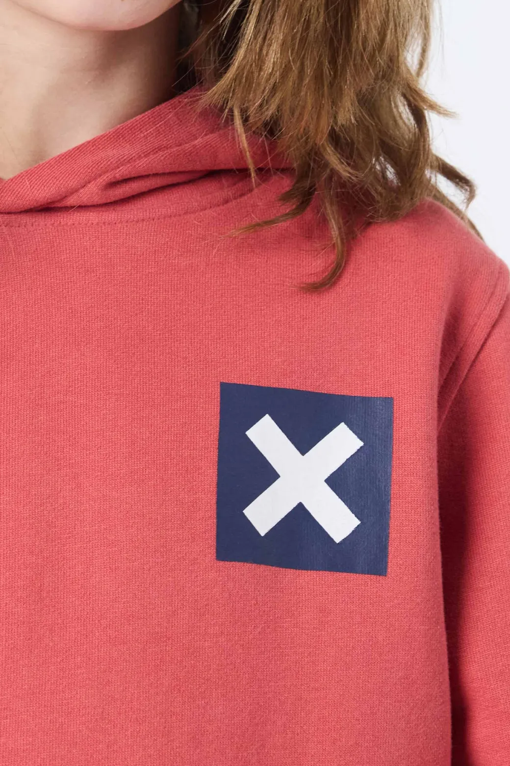SUDADERA CON CAPUCHA KIDS NATURE ROJA
