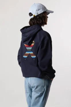 SUDADERA CON CAPUCHA MUJER CLASSIC AZUL MARINO