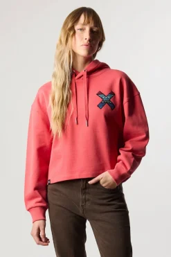 SUDADERA CON CAPUCHA MUJER CLASSIC ROJA