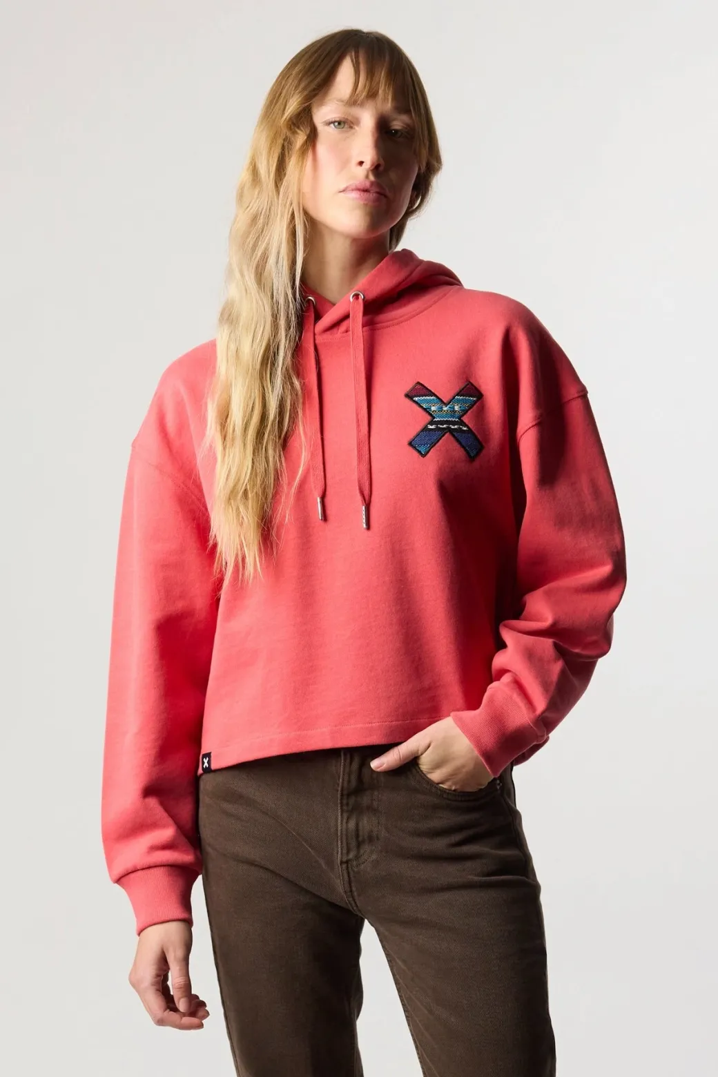 SUDADERA CON CAPUCHA MUJER CLASSIC ROJA