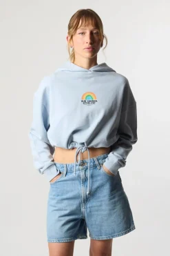 SUDADERA CON CAPUCHA MUJER RAINBOW ICE BLUE