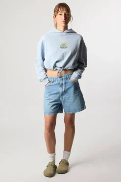SUDADERA CON CAPUCHA MUJER RAINBOW ICE BLUE