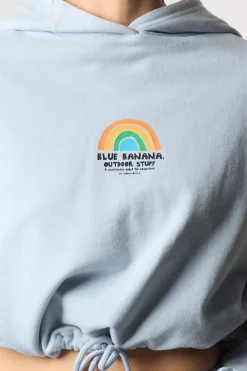 SUDADERA CON CAPUCHA MUJER RAINBOW ICE BLUE