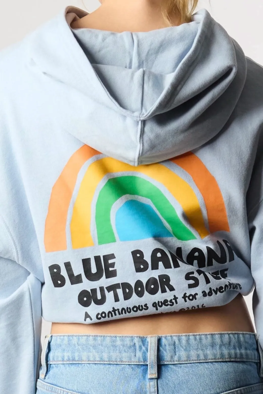 SUDADERA CON CAPUCHA MUJER RAINBOW ICE BLUE