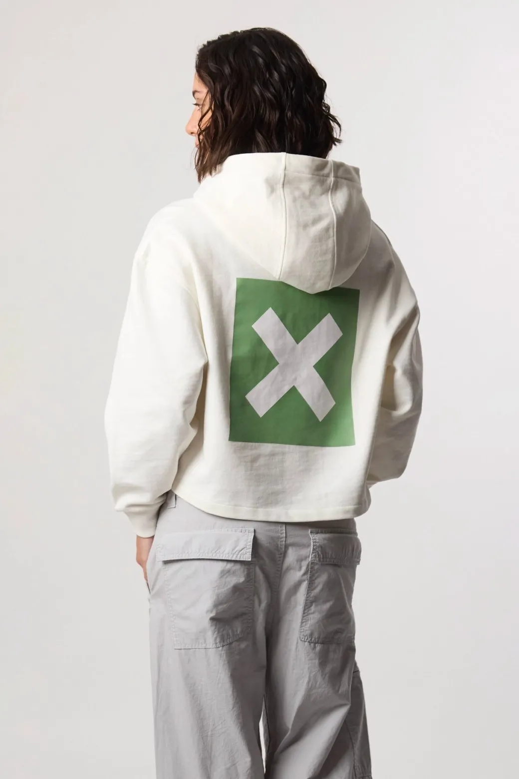 SUDADERA CON CAPUCHA MUJER NATURE BLANCO ROTO