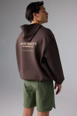 SUDADERA CON CAPUCHA NON-GRAVITY SOLID BROWN