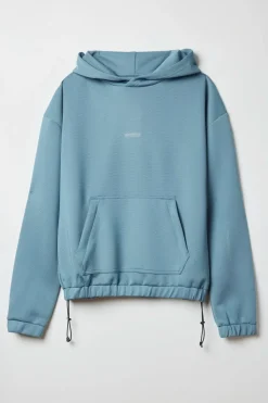 SUDADERA CON CAPUCHA TECH LIGHT BLUE