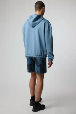 SUDADERA CON CAPUCHA TECH LIGHT BLUE