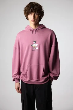 SUDADERA CON CAPUCHA WIPEOUT BERRY