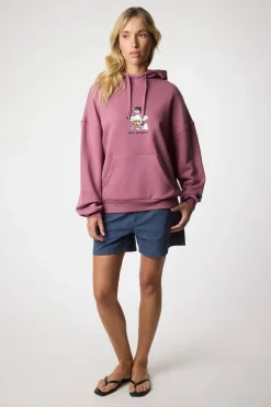 SUDADERA CON CAPUCHA WIPEOUT BERRY