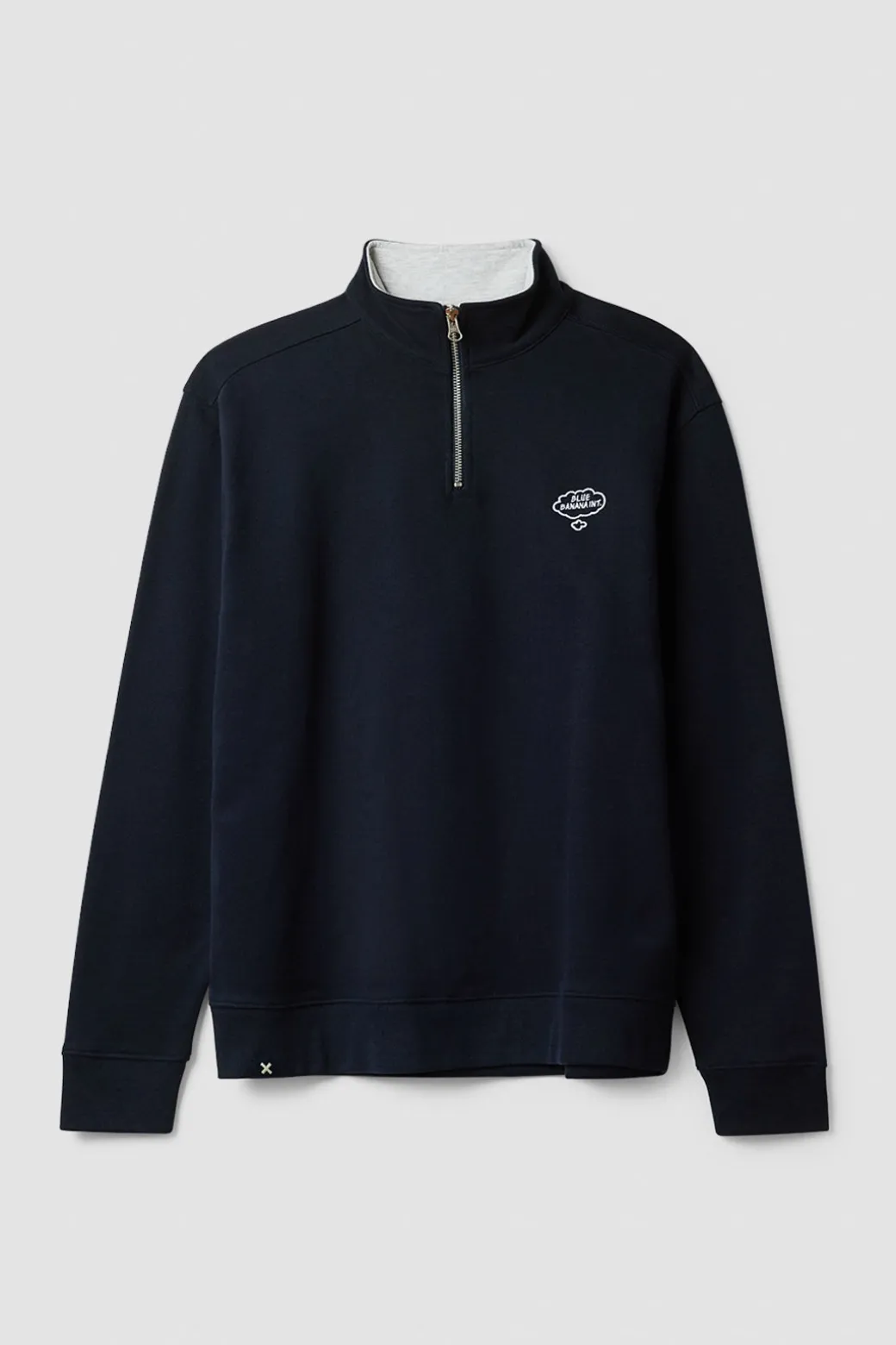 SUDADERA HALF ZIP BANK AZUL MARINO