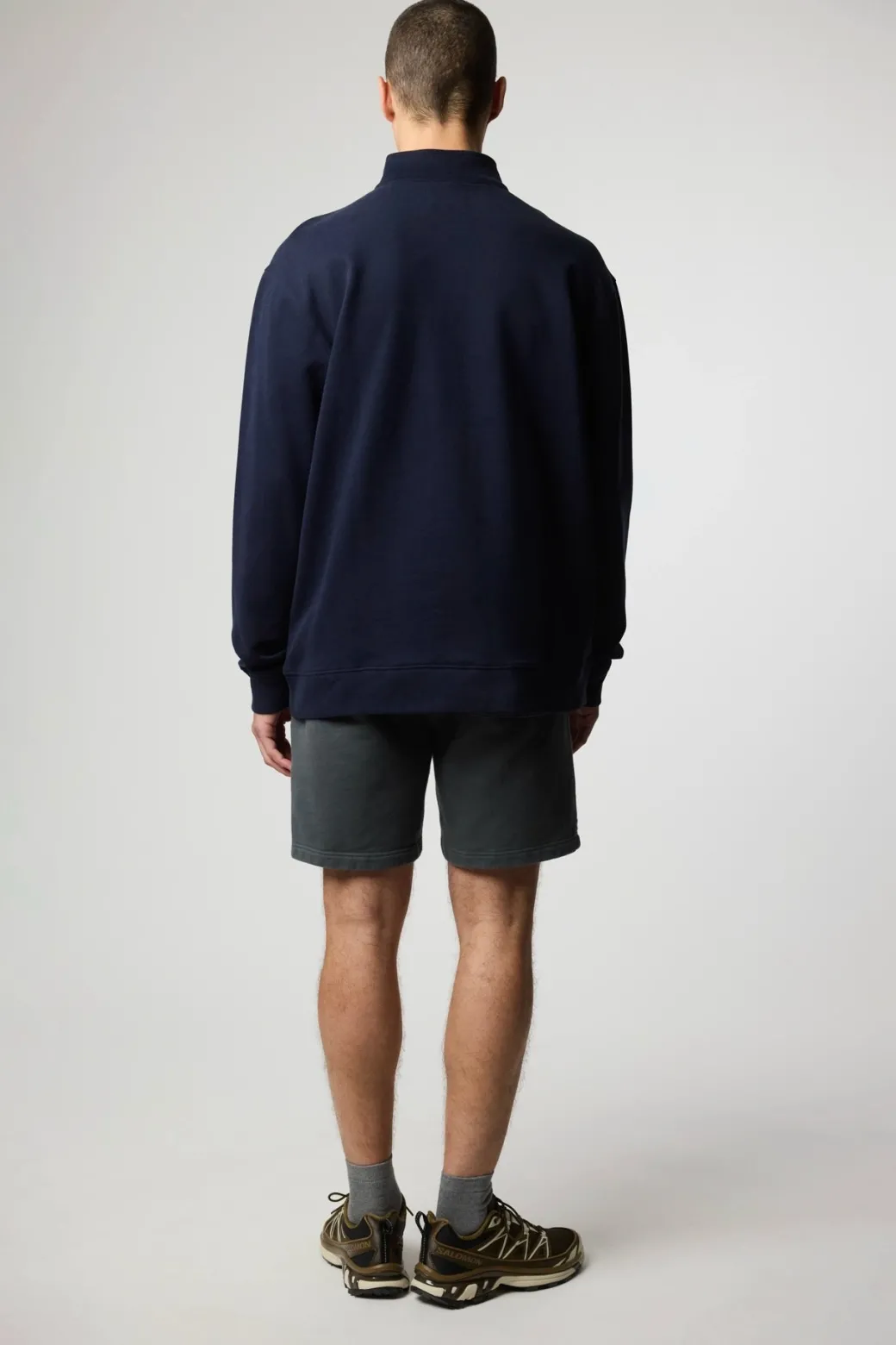 SUDADERA HALF ZIP BANK AZUL MARINO