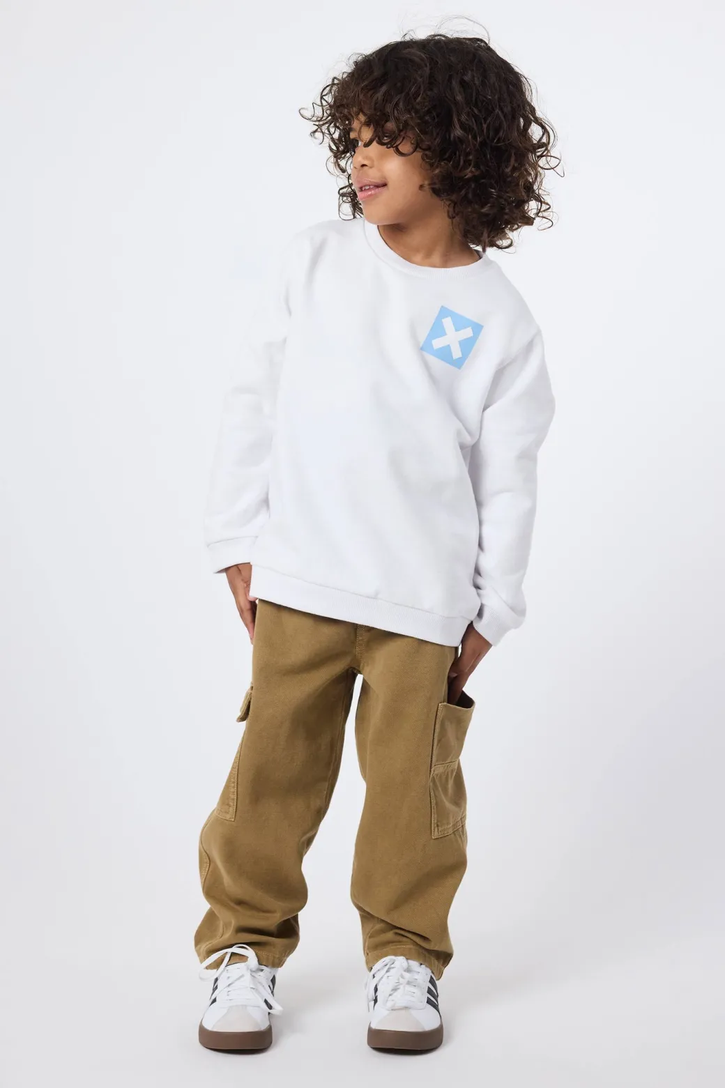 SUDADERA KIDS NATURE BLANCA