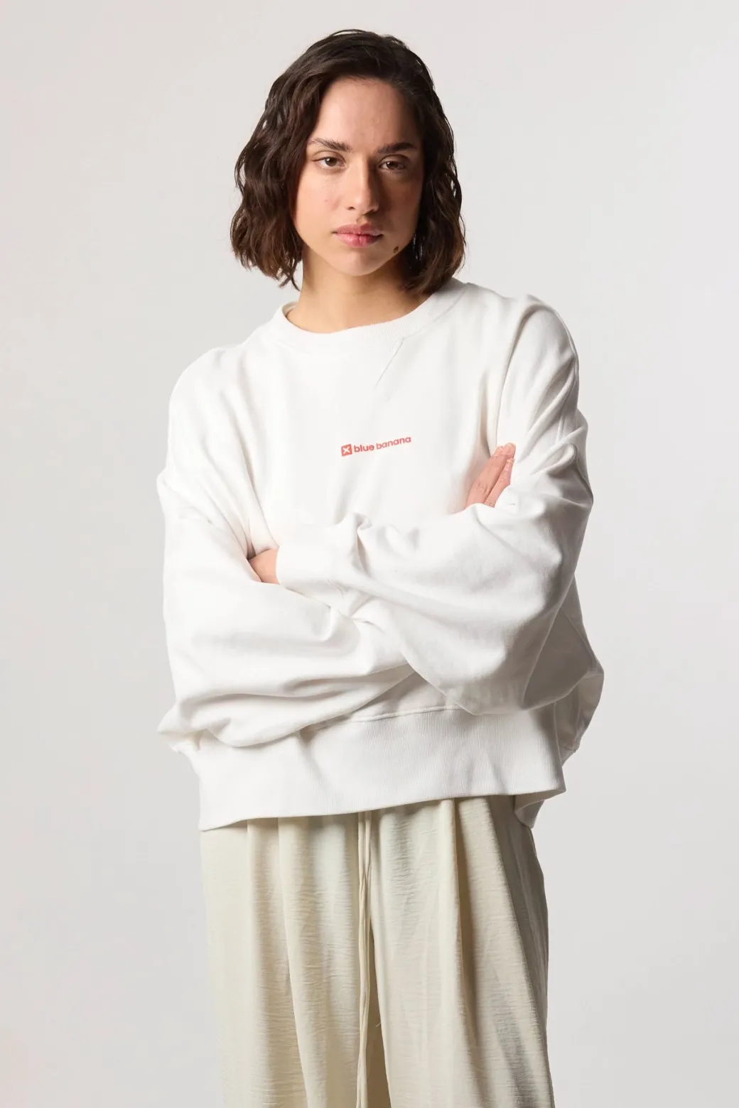 SUDADERA MUJER CLEAN BLANCA