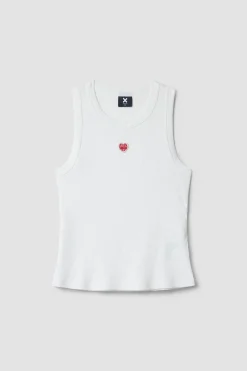 TOP TANK MUJER HEART BLANCO