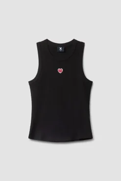 TOP TANK MUJER HEART NEGRO