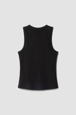 TOP TANK MUJER HEART NEGRO