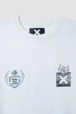 WHITE RED BULL TEE